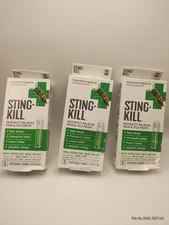 3x Sting Kill Disposable Swaps External Anesthetic Itch & Pain Relief Effective