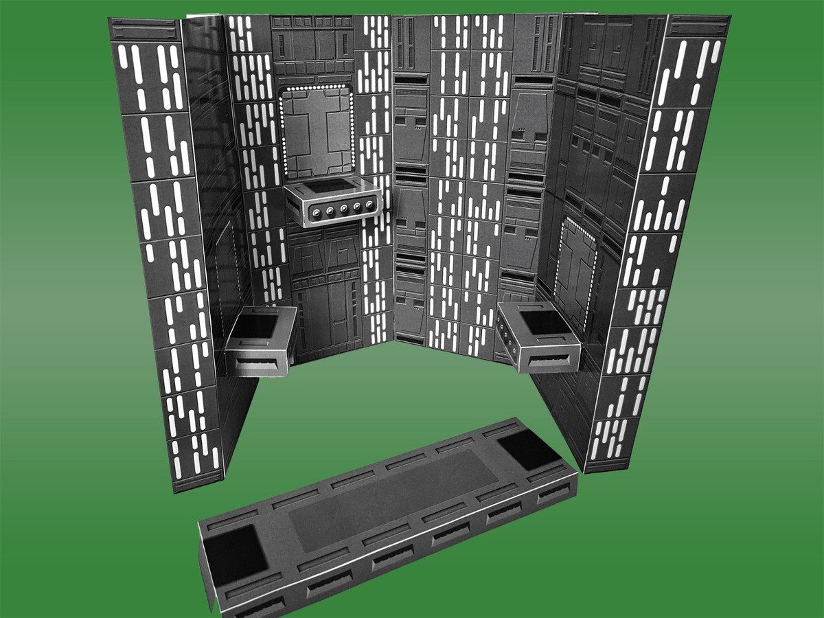 Death Star Chasm Backdrop Playset for 3.75 Star Wars Hasbro Kenner