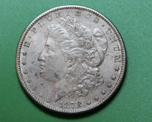 1878-S Morgan Silver Dollar, AU-Unc
