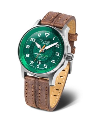 VOSTOK EUROPE Men Analog Automatic Casual Watch Classic Dress Green Dial Waterpr