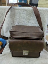 Vintage Faux Leather Camera Case Carrying Bag . 1970s Italy Made.