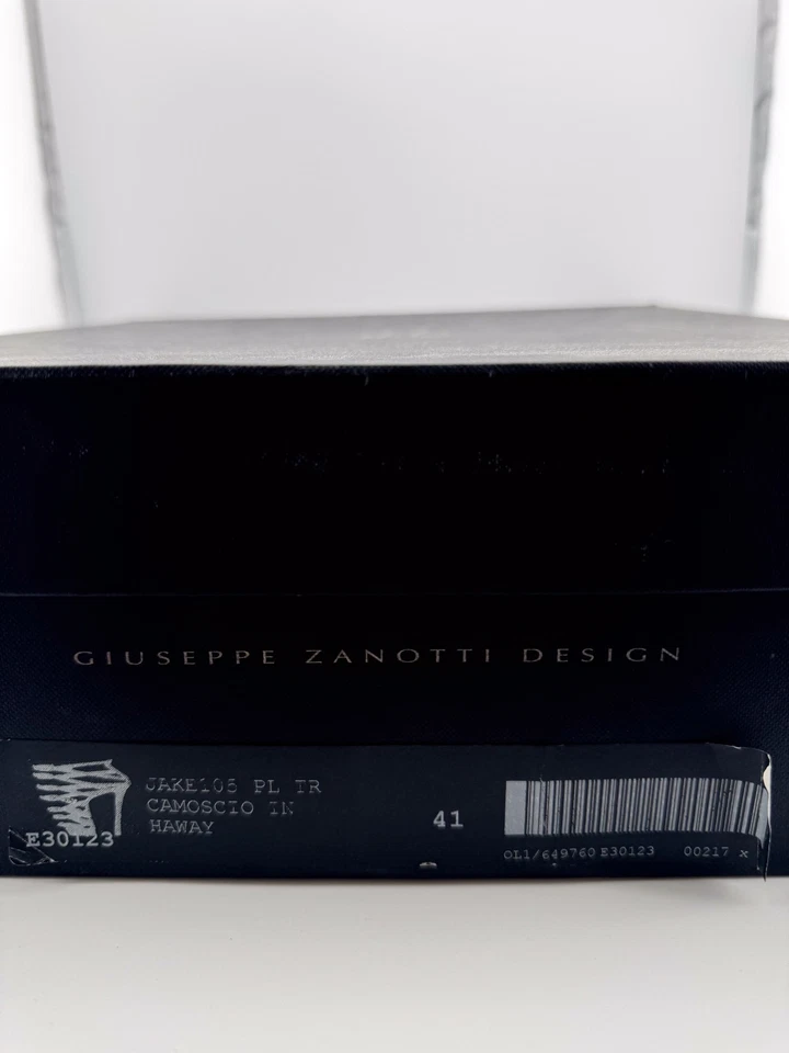 Zanotti Jake Azul Turquesa Gamuza Plataforma Zapatos Tacones Sandalias IT 41 US 10.5 GZ Foto 2 de 4