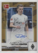 2020-21 Topps Chrome Bundesliga Gold Refractor /60 Matthias Ginter #BCA-MGI Auto
