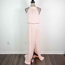 Likely NWT Women's Sleeveless Seam Slit Cameron Gown Dress Seashell Pink Size 00