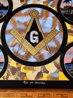 Vintage Masonic Serving Tray - Revese Painted Glass ( Rio De Janeiro)... — photo 9