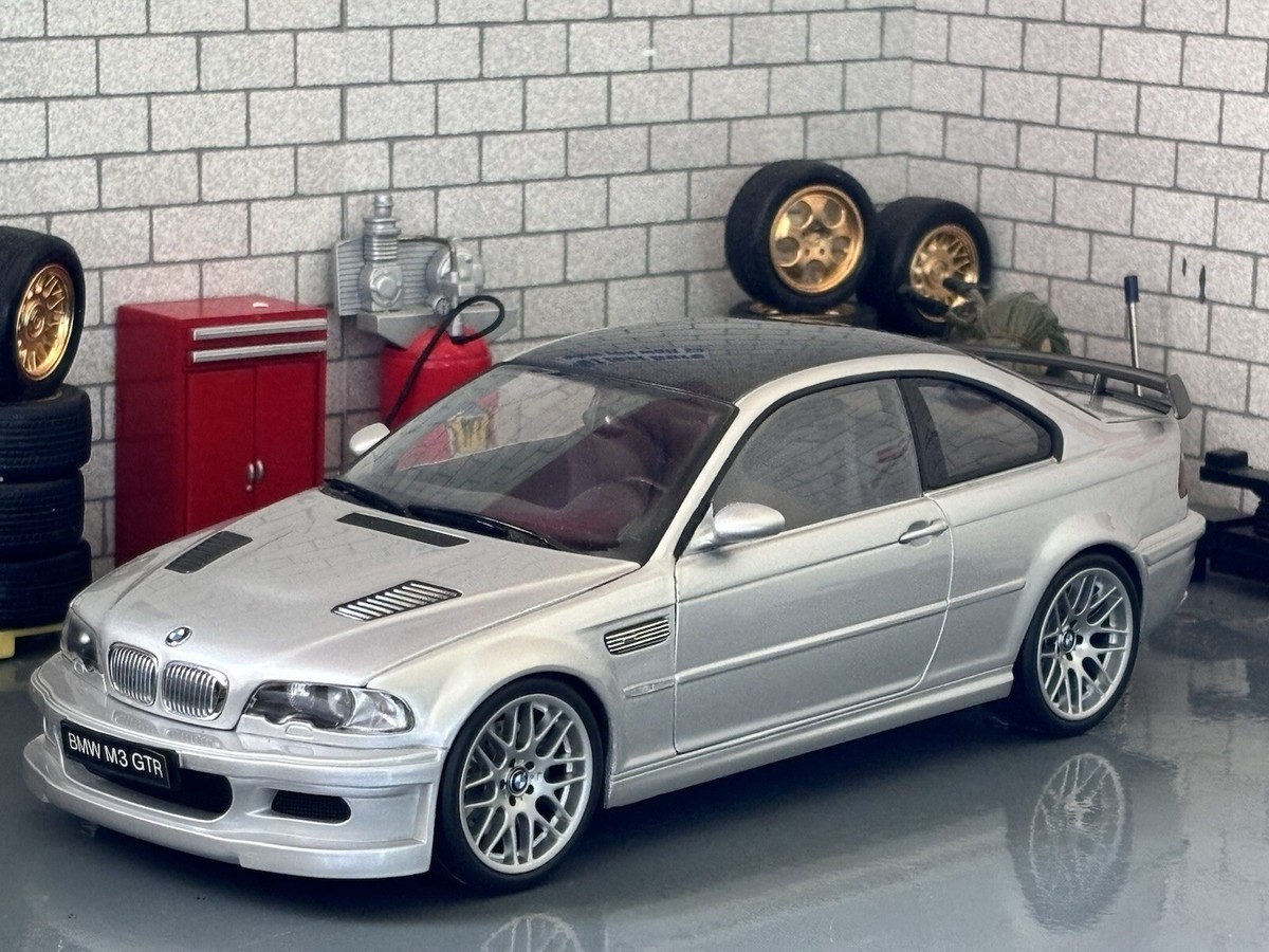 1:18 *BOXED* KYOSHO BMW M3 GTR E46 (SILVER) LHD MODEL CAR! *3