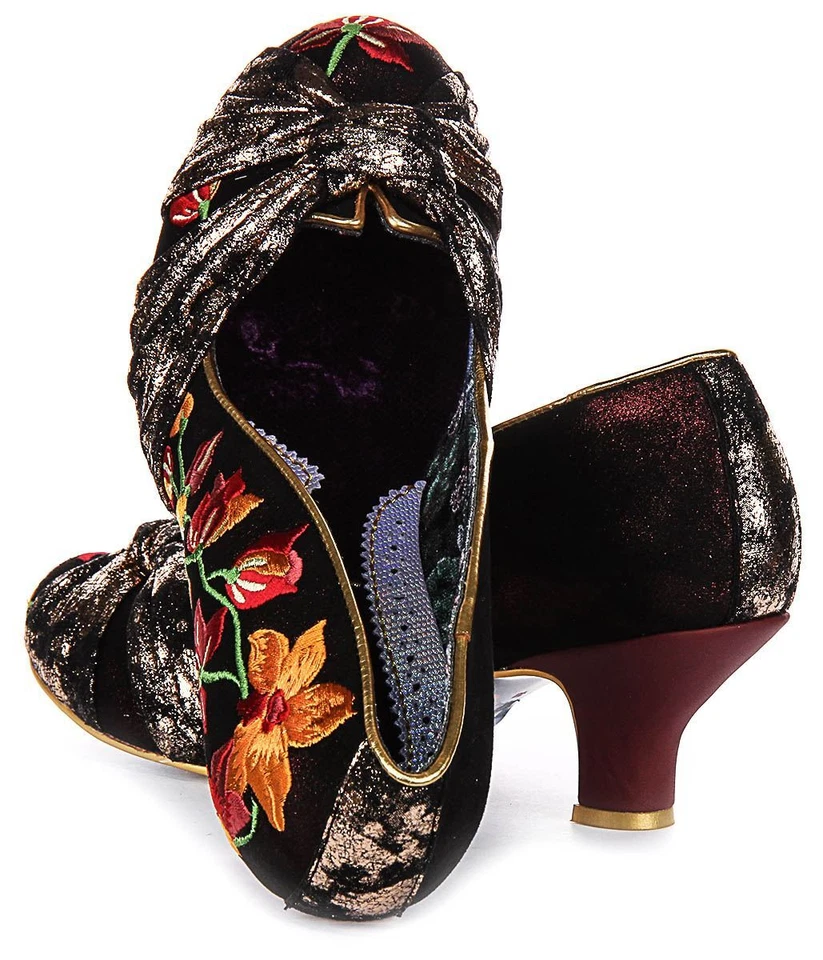 Irregular Choice Orchiding Me Floral Ins Tacco Medio Donna Multicolore UK 3 - 8 - Immagine 4 di 4