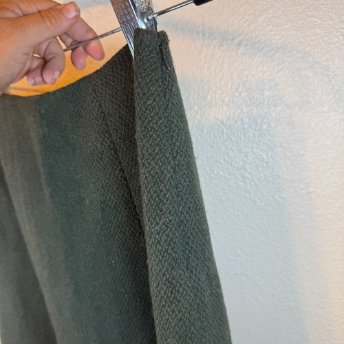 Lauren Ralph Lauren Wool Green A-Line Flare Knee Length Skirt Sz 2P Career - Picture 4 of 7