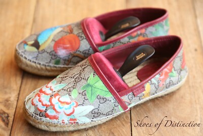 Gucci GG Monogram Canvas Espadrilles Flats Pumps Damen UK 5,5 US 8,5 EU 38,5