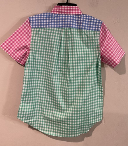 Polo Ralph Lauren Big Boys Colorblock Gingham Fun Shirt Sz M (10/12) NWT - Picture 4 of 7