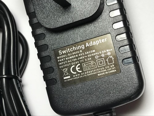 6V 3A 3000mA 5.5mmx2.1mm 5.5x2.1 AC-DC Switching Adaptor Power Supply UK Plug - 第 3/5 張圖片