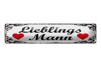 Blechschild Spruch 46X10Cm Lieblingsmann Herz Geschenk Dekoration