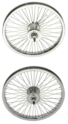 F&R LOWRIDER 16" FRONT OR COASTER DAYTON 52 SPOKE WHEEL 14G 3/8 AXLE CHROME. - Picture 1 of 3