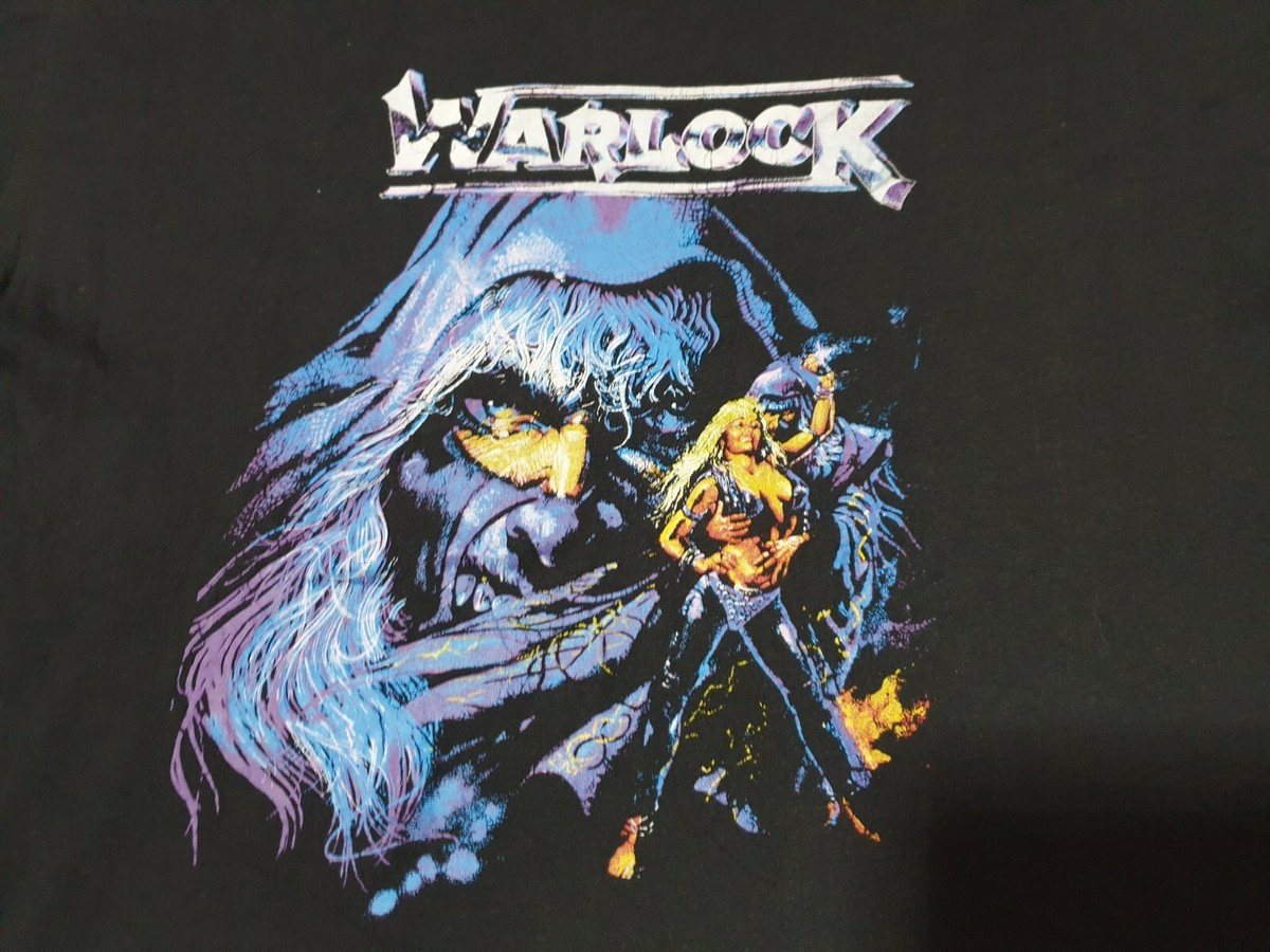 Rare vintage Warlock T shirt German heavy metal band Speed metal