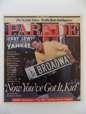 Jerry Lewis Damn Yankees Parade Magazine 1995 MDA Telethon Seattle WA HTF RARE