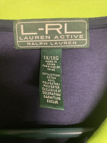 Ralph Lauren Active Jacke Damen Größe 1X Full Zip Blau/Limettengrün - Bild 10 von 10