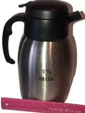 Service Ideas Server Carafe Stainless Steel 1% Milk Home Or Restaurant ￼2 Liter