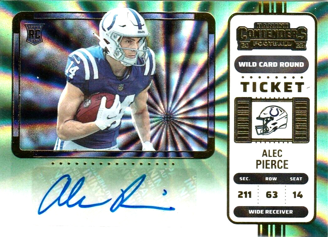 2022 Contenders ALEC PIERCE RC SP Wild Card Auto!!!  Colts