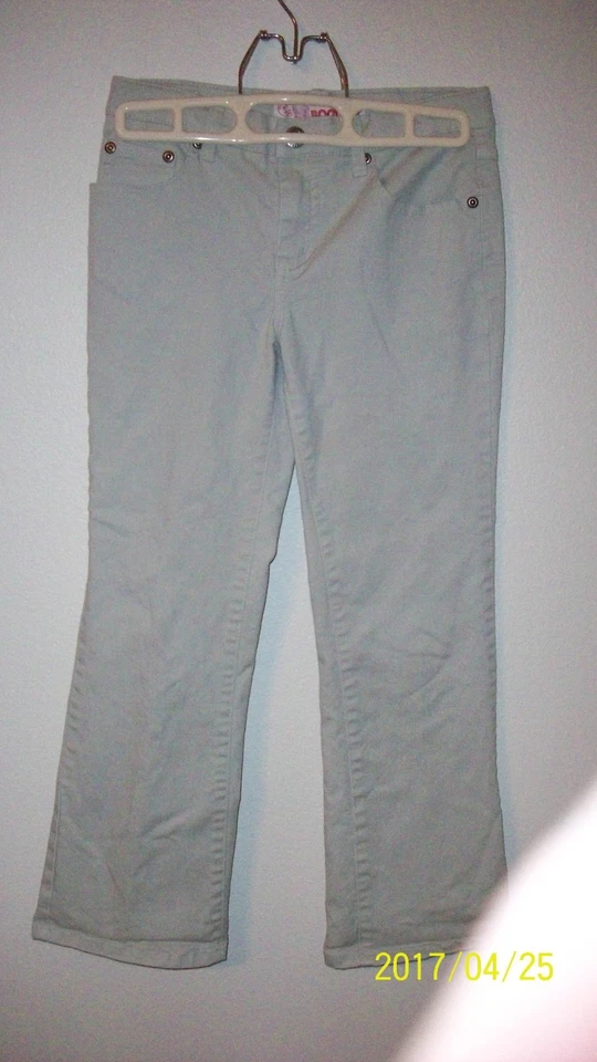 faded glory niñas 7R bootcut con correas elásticas de ajuste interior cintura tostado kh Foto 2 de 4