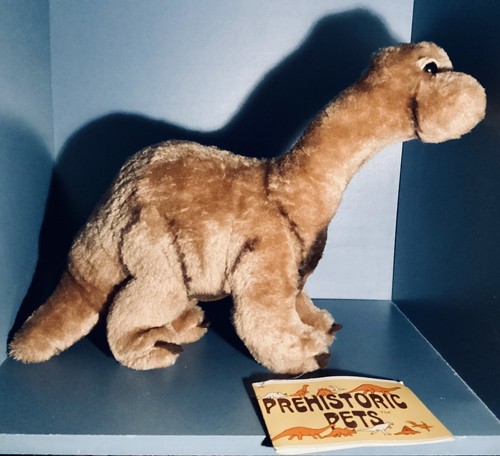 Vintage 1980 Dakin Brown Brontosaurus Dinosaur Prehistoric Pets New with Tag - Picture 2 of 11