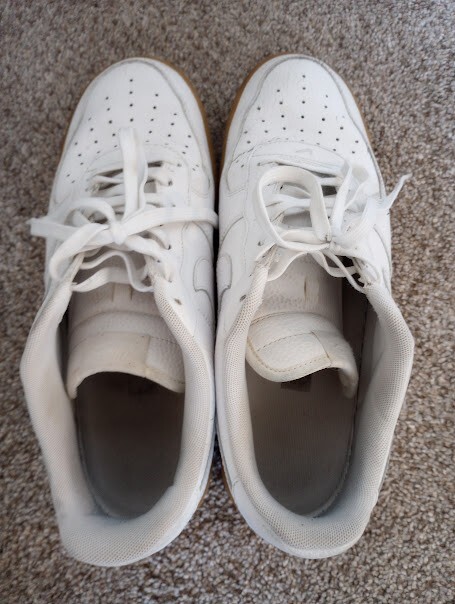 Nike Air Force 1 Low‎ Pebbled Leather White Gum Men size12  2015 Nike Air Force 1 Low White 2015 - 488298-159 for Sale  main image 4