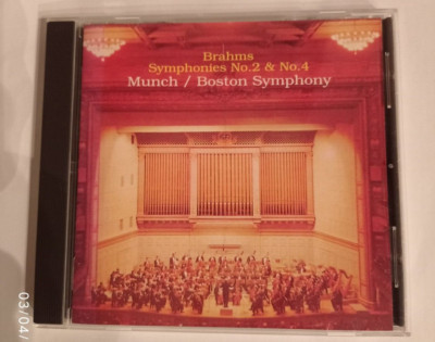 Brahms Symphonies 2&4 Boston Symphony Orchestra Munch Japan CD