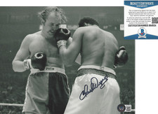 BOXER CHUCK WEPNER SIGNED MUHAMMAD ALI FIGHT 8x10 PHOTO C ROCKY BECKETT COA BAS
