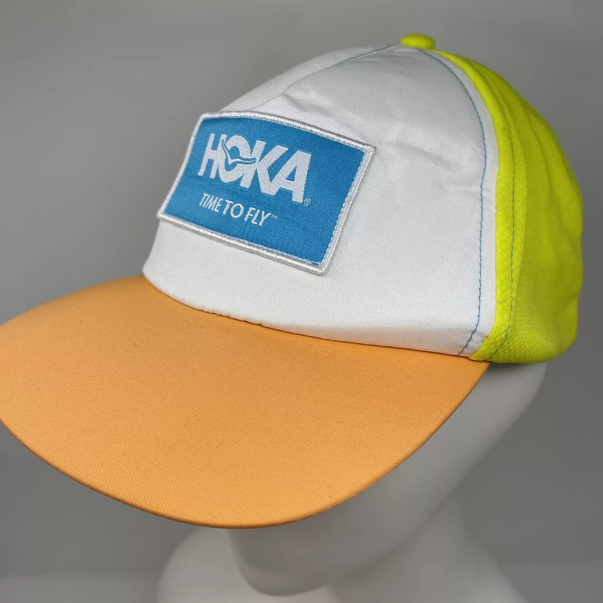 Hoka One One Time to Fly color block Hat -Strap Back Adjustable/Running  Athletic