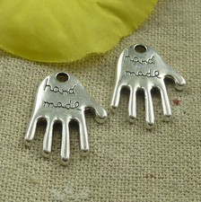Free Ship 100 pcs tibetan silver hand charms 22X16mm L-4570