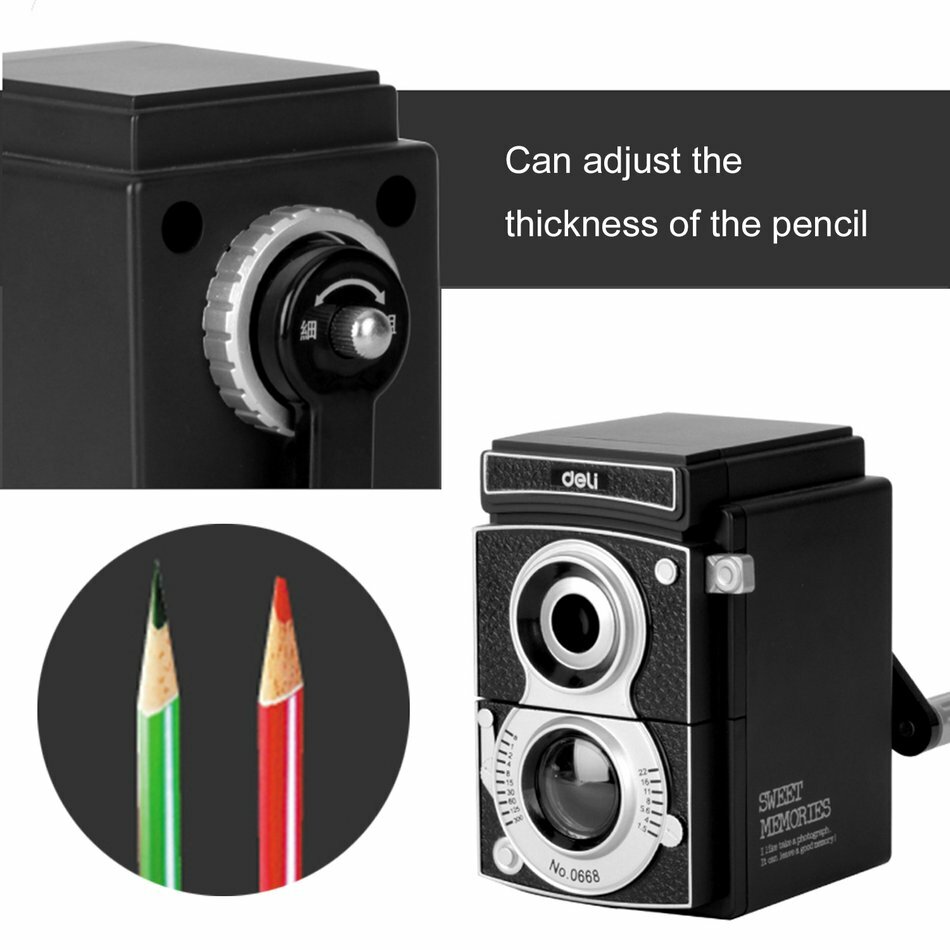 Deli 0668 Mechanical Pencil Sharpener Innovative Manual Pencil