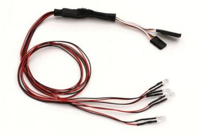 うさ Kyosho 97054-4CR LED LightUnit (5mm/4Bulbs/L=400/Clear&Red