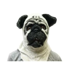 ADULT BULL DOG PUG PUPPY ANIMAL MOUTH MOVING FURRY COSTUME OVER THE HEAD MASK 