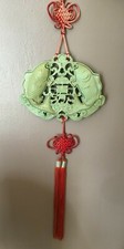 Sculpture vintage asiatique porte bonheur en résine poisson