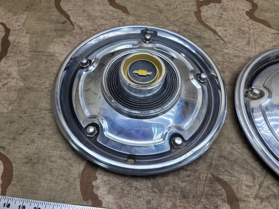 Chevrolet 1973-1975 OEM cromo media tonelada camión tapacubos GM 73 74 75 C10 OEM 1/2 Foto 3 de 4