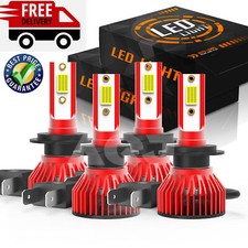 For Mercedes-Benz C250 C300 C350 - 4pc Combo Headlight High Low Beam LED Bulbs