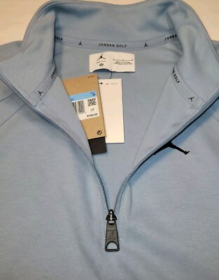 Nike Jordan Golf Men's Half-Zip Long Sleeve Top FB7562-436 Lt Blue