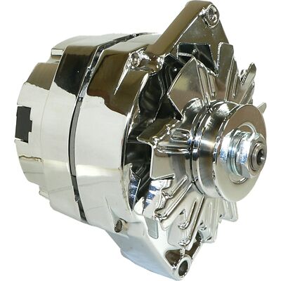 Alternator for 110A Chrome STREET ROD GM HIGH AMP OUTPUT One 1 WIRE; 400-12395