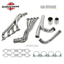 Exhaust Manifold Headers Y Pipe for 14-17 Chevy GMC Silverado Sierra 1500 6.2L
