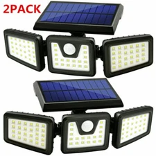2PACK Solar Lights Motion Sensor Security 70 LED Waterproof Adjustable Head US