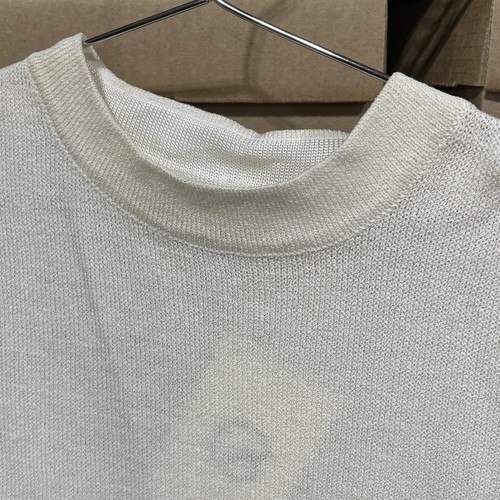 Neu mit Etikett St. John Größe L cremeweiß ärmellos Santana Stricktop Basisschicht USA Q - Bild 3 von 7
