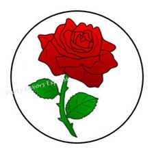 RED ROSE VALENTINE'S DAY ENVELOPE SEALS LABELS STICKERS PARTY FAVORS
