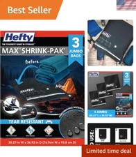 MAX Shrink-Pak Jumbo Vacuum Storage Bags - Space Saver, 30x36 Inches, 3 Pack