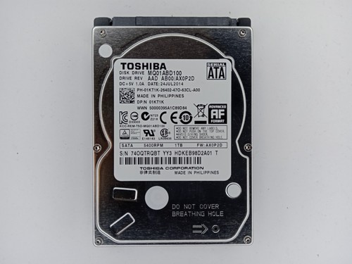 Toshiba MQ01ABD100 1TB 2.5" Laptop Hard Drive SATA HDD - 第 1/2 張圖片