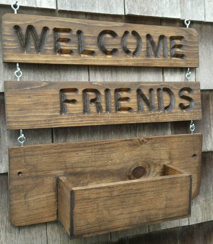 Rustic Pallet Wood Welcome Sign Vertical Welcome Sign, Pallet Wood