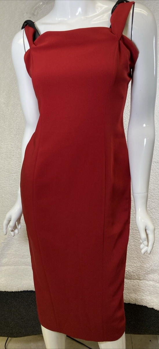 Cinq A Sept Women's Red Sleeveless Formal Dress, Lined, Zip Back, Size 8 Cinq A Sept Women's Red Sleeveless Formal Dress, Lined, Zip Back, Size 8
