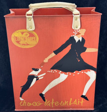 Lune de Miel French Chocolatier 17" Girl & Dog Metal Shopping-Bag Umbrella Stand