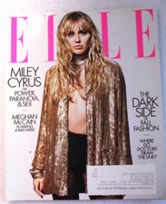 ELLE MAGAZINE AUGUST 2019 Miley Cyrus Meghan Mc Cain fashion ads