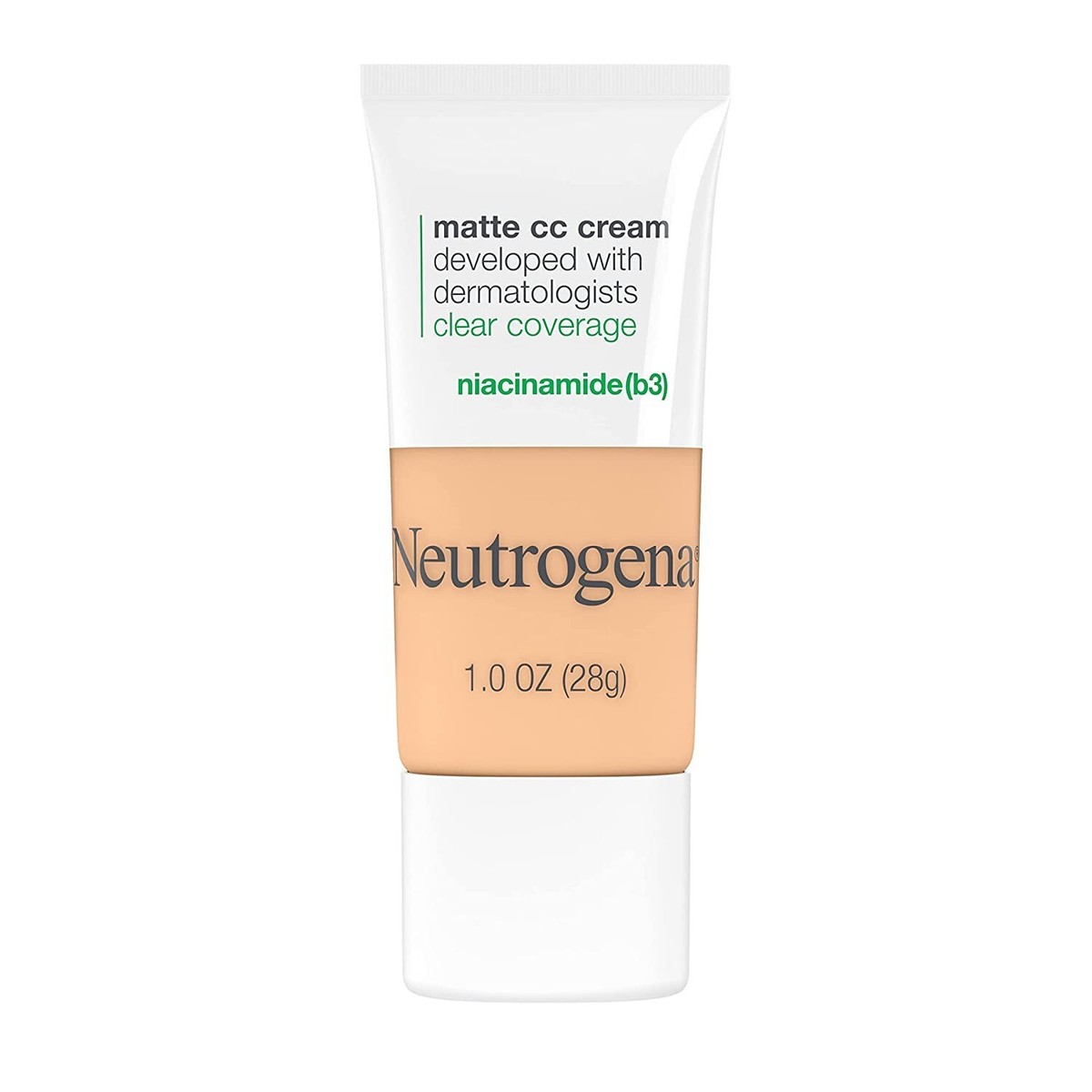 Neutrogena Clear Coverage Flawless Matte CC Cream — 2.0 Porcelain 1 oz product package