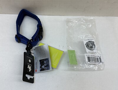 TrueLove Pet Dog Soft Adjustable Reflective Night Safety Collar. Blue Small