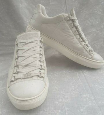 BALENCIAGA ARENA Da Uomo Scarpe da ginnastica basse in pelle stropicciata  grigio chiaro taglia EU 41 UK 7 | eBay